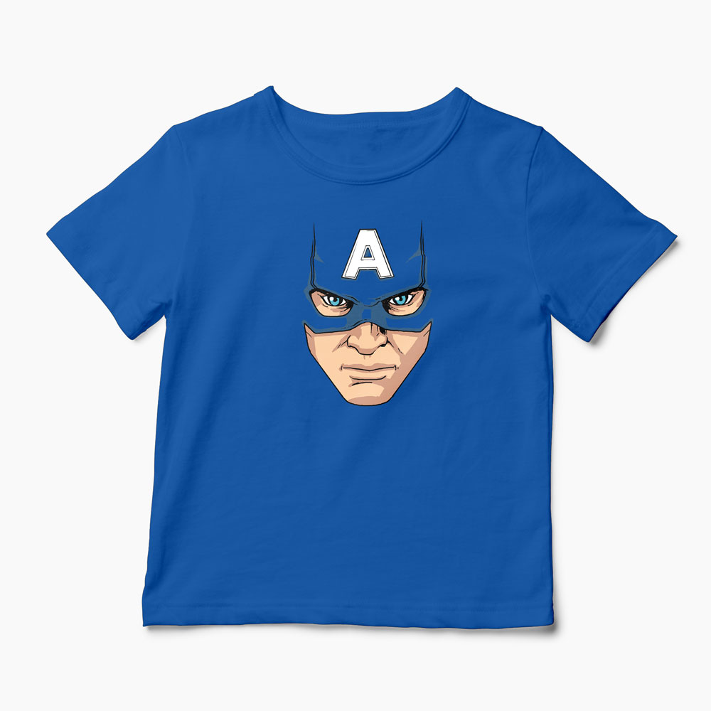 Tricou Captain America Mask - Copii-Albastru Regal